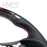 Volant personnalisé en cuir et fibre de carbone pour l'intérieur de voiture, compatible avec VW Golf 6 7 MK7 GTI GTD GTE Polo Tiguan Touareg Passat CC