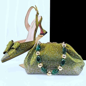 Green Shoes Matching Bag - New Design Pumps Set