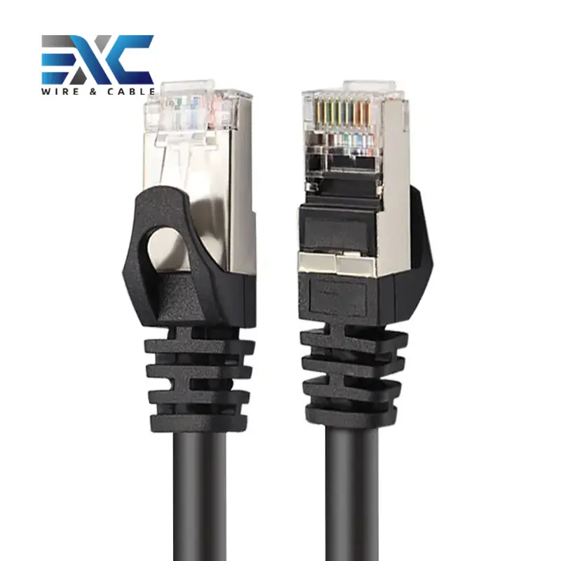 EXC FTP Cat6 Patch Cable RG45 8P8C BC CCA 1m 3m 5m 1m-100m Cat6 Cabo de comunicação