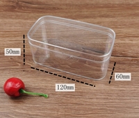 Boîtes en Plastique Dur de 240 ml pour Mini Gâteaux Mousse, Glaces, Gelées, Biscuits, Snacks, Conteneurs à Desserts Clairs Tiramisu avec Couvercle