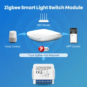 Avatto 10A DIY Tuya WiFi Smart Life Controller Timer Schalter Licht Wand 1/2/3/4 Weg 1/2/3/4 ZigBee Switch Modul