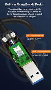 Bán buôn A154 USB3.1-A để Loại-C cáp sợi quang 10Gbps truyền HD kết nối dữ liệu Cáp USB cho hệ thống hội nghị - Product Image 5