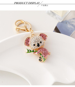 Llavero de Koala con Pedrería Estilo Chino, Colgante Lindo para <span class=keywords><strong>Bolso</strong></span>, Anillo Metálico para Llaves, Venta al por Mayor, Pequeño Regalo para Mujeres - Product Image 6