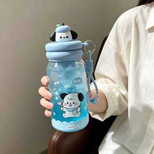 Suohe Cartoon Water Bottle 500ml Food Grade Pc Material Portable Sports Bottle For Students - Product Image 3