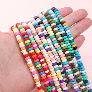 Wholesale 6*3mm Colorful Flat Round Polymer Clay Loose Beads for <b>DIY</b> Jewelry Making <b>Accessories</b> - Product Image 4