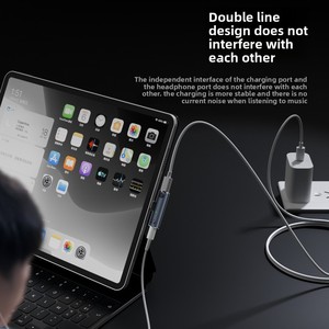 Usb c <strong>Adapter</strong> Otg Type-C to 3.5mm Headphone <strong>Audio</strong> Charging <strong>Adapter</strong> QC/PD Fast Charging 100W for <strong>iPhone</strong> 16 - Product Image 3