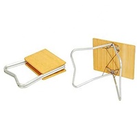Table de pique-nique pliable en bambou moderne de grande taille Hangrui - Meubles d'extérieur faciles à transporter pour les repas et les rassemblements dans les parcs et les villas
