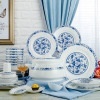 Service de table en porcelaine fine de Jingdezhen, bleu et blanc, avec bols et baguettes en céramique, coffret cadeau domestique, nouveau style chinois - Product Image 6