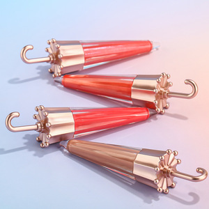 Contenitori Vuoti per Lucidalabbra a Forma di Ombrello, Carini, con Tappo Elettroplaccato Oro Rosa, Striscia Verticale Trasparente, Ricaricabili, in Plastica <span class=keywords><strong>FAYE</strong></span> - Product Image 6
