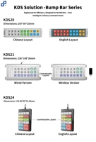 Nuevo Teclado POS KDS Bump Bar Totalmente Programable, Interfaz USB 2.4GHz, Teclado Inalámbrico para Sistemas de Cocina y Restaurantes