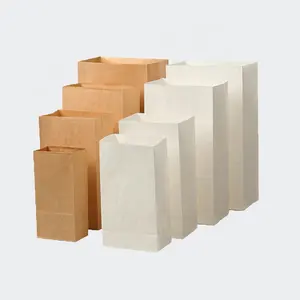 Bolsa de papel Kraft para alimentos, sellador térmico de alimentos hecho a medida, para pan, impresión de huecograbado, con cremallera