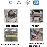 Machine à retirer les os de poisson 150 kg/h, machine à éviscérer les crevettes et les crabes, machine à broyer le poisson, à faire des pâtes de poisson, des filets, à transformer la viande de crabe et la viande de homard