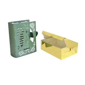 Boîte de faveur de baptême blanche de première communion de livre créatif avec couverture biblique personnalisée découpée au laser - Product Image 4