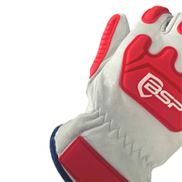 Gants en cuir résistants aux chocs OEM & ODM avec protection TPR pour équipements lourds