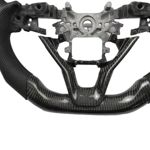 Volant en cuir PU en forme de D pour Accord, fibre de carbone, surpiqûres rouges, compatible BMW, pour Toyota M3 <span class=keywords><strong>M4</strong></span> M5 X6 X5 X3 <span class=keywords><strong>RX</strong></span> NX Odyssey - Product Image 4