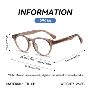 Gafas Ópticas <span class=keywords><strong>Retro</strong></span> de Alta Calidad con Remaches TR90, Monturas de Gafas Clásicas de Moda Unisex - Product Image 3