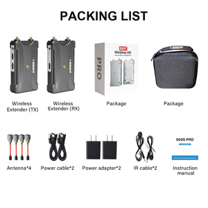 Kit Extensor Inalámbrico 5.8G 300M, Transmisor y Receptor Inalámbrico 1080P, Compatible con Baterías NP-F para DSLR, Laptop, PC, Plateado, OEM - Product Image 6