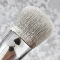 Pinceau à poudre libre à tête plate large, poils synthétiques et manche en bois, pour le contouring du visage, outils de maquillage, directement du fournisseur