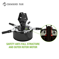 Ventilateur de plafond industriel DAWANG FAN W10 de 3 m de haut, 220 V, 5 pièces, en alliage d'aluminium, ventilateur de ventilation PMSM, grand ventilateur commercial HVLS