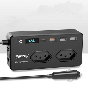 Inversor de Corriente para Auto Giantech de 200W con Carga Rápida, Pantalla Digital, Entrada de 12V, Salida USB y Tipo-C, AC 220V, Nuevo con 12 Meses de Garantía - Product Image 1