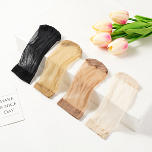 <span class=keywords><strong>Bas</strong></span> pour femmes Chaussettes courtes fines Chaussettes minces de <span class=keywords><strong>couleur</strong></span> <span class=keywords><strong>chair</strong></span> Chaussettes d'été noires pour femmes Anti-accrochage - Product Image 2