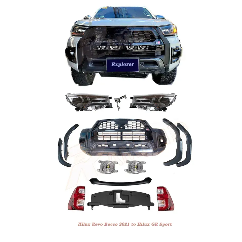 Hilux Revo Rocco 2016-2020 Convertir en Rocco GR Bodykit GRS pour Hilux 2023 GR Sport Body Kit