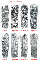 Grand autocollant de tatouage temporaire pour homme et adulte, pas cher