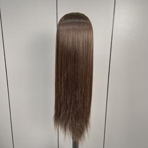 Cabeza de entrenamiento de estilo Cabeza de <span class=keywords><strong>muñeca</strong></span> de cosmetología de <span class=keywords><strong>pelo</strong></span> de fibra sintética larga y recta para práctica de cabello y peluquería - Product Image 4