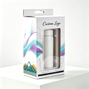 Custom Logo Rigid Paperboard Box with Clear Window for <b>Water</b> <b>Bottle</b> Packaging Corrugated E-flute Paper Boxes - Product Image 6