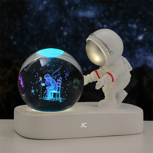 Verre de cristal transparent Style parfait 3d sphère Laser clair pissenlit boule de verre de cristal Jupiter terre système solaire <span class=keywords><strong>lune</strong></span> - Product Image 3