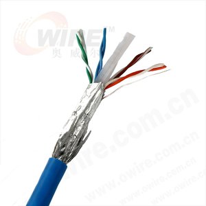 OWIRE <span class=keywords><strong>Cat6</strong></span> SF/UTP屋内イーサネットケーブル二重シールド無酸素銅250MHz高速LAN 23AWG CE/ROHS // CPR認定 - Product Image 6