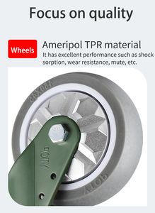 <span class=keywords><strong>8</strong></span> zoll kunstkautschuk-roller geeignet für krankenhauswagen stumme rollen welle platte aus mangan-stahl - Product Image 5