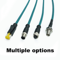 Conector Circular HYF M12 de 17 Pines, Código A, IP67, Impermeable, Chapado en Oro y Cobre, Montaje en Panel con Bloqueo Trasero, para Sistemas de Energía Solar