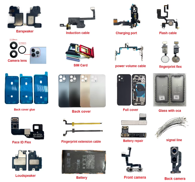 Flex Cables for Mobile Phone Camera Lens Main Flex Power Volume Cable Loudspeaker Earspeaker Flex Charging Port Connector Repair