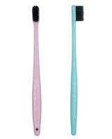Paille de blé écologique pour brosse à dents adulte à poils souples au charbon de bois biodégradable pour usage domestique