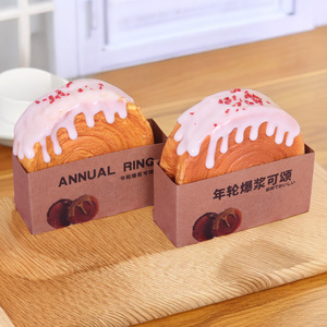 Realistic Annual <b>Ring</b> Croissant Squishy Slow Rising Scented PU Bread Toy Icing Drip Hand Squeeze Fidget Toy for Kids Adults - Product Image 4