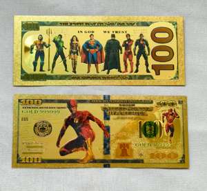 超级英雄DC电影金箔钞票用于纪念集体礼物 - Product Image 4