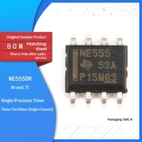 Circuito Integrado Temporizador NE555DR, Oscilador y Generador de Pulsos, Encapsulado SOIC-8, 4.5V-16V, -40C a 85C, Componente Electrónico de Montaje Superficial