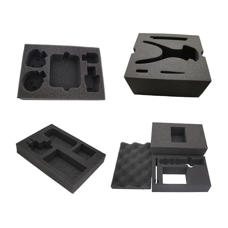 Espuma de embalaje de esponja personalizada, inserto de forma personalizada, película protectora para caja de herramientas, 18-40Kg/m3, a prueba de golpes, 3-5 días de trabajo