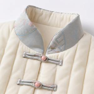 Abrigo informal holgado y versátil para mujer, estilo chino, con cuello alto francés, nueva moda de otoño, chaqueta de plumón estilo universitario, venta al por mayor - Product Image 4