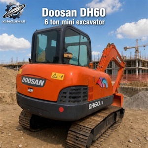 Mini-excavatrice d'occasion Doosan DH60, 6 tonnes, modèle 2023, godet de 0,16 m, puissance de 105 kW, roulement inclus, avec rapport et inspection vidéo - Product Image 1
