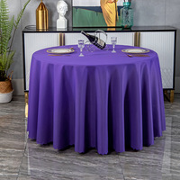 Großhandel Einweg-Polyester 120 130 Zoll Geburtstags feier Feier Runde Tischdecke Tischdecke