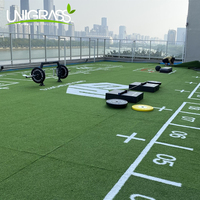 UNI DIY Logo En Gros Coloré Sports Gazon Gym Artificielle Sprint Piste Gazon Rouleaux Tapis D'herbe