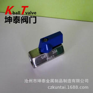 Mini-vanne à boisseau sphérique en acier inoxydable 304, filetage interne complet de 1 pouce, pour eau et milieux chimiques, usage industriel pharmaceutique - Product Image 2