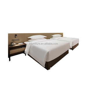 Custom Contemporary Hotel Guest Room Set King Bed with Upholstered <b>Headboard</b> Wood Nightstand Shelf Youth Hotel Project Furniture - Product Image 4