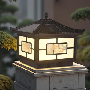 Lámpara Solar de Poste para Exteriores, Lámpara de Jardín Impermeable, Lámpara de Pared de Poste para Exteriores, Serie para Puerta de Jardín de Villa - Product Image 4