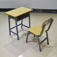Ensembles de mobilier scolaire modernes : table et chaise pour étudiant avec plateau en contreplaqué pour salle de classe, bureau et chaise individuels