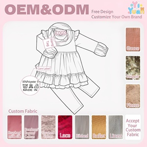ชุดเด็กผู้หญิง 3 ชิ้นสำหรับฤดูใบไม้ร่วง เสื้อคลุมระบายสีเทา กางเกงเลกกิ้งลายสัตว์ พร้อมผ้าพันคอเข้าชุด สำหรับทริปครอบครัว เทศกาล หรือใส่ลำลองทุกวัน - Product Image 2