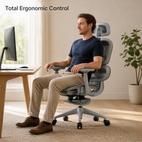 Chaises de bureau ergonomiques - Confortables pour une utilisation prolongée, hauteur réglable, base en acier, imperméables, pour usage professionnel