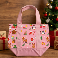 Sac fourre-tout mini en toile personnalisable OEM/ODM, sac à main imprimé dessin animé, réutilisable, portable, pour le shopping et les cadeaux, idéal pour un usage quotidien